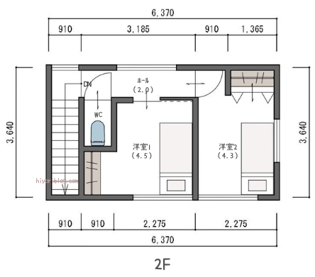 4LDK30坪。リビング続きの3畳部屋が便利！1階に主寝室がある間取り。2階
